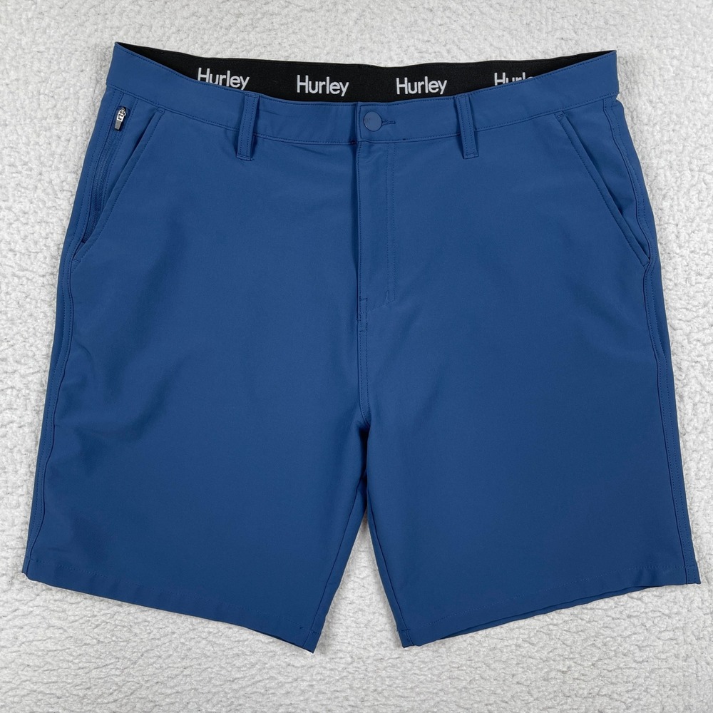 Hurley Hybrid Walk Shorts Mens 38 Blue Stretch‎ Quick Dry Travel Skater Surfer